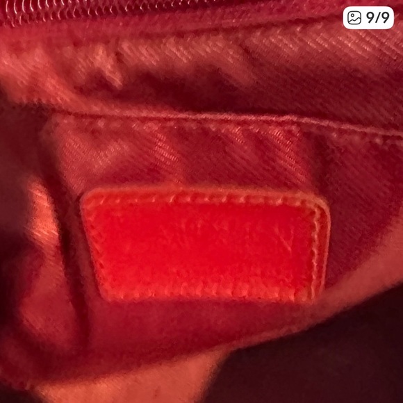 Polo Ralph Lauren Houndstooth Shoulder Bag Red Trim Black White EUC - Picture 7 of 8